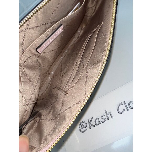 Michael Kors wristlet 2 in 1 wallet card case Jet Set Large Powder blush - Picture 6 of 8